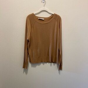 Zara Camel‎ Crew Neck Sweater